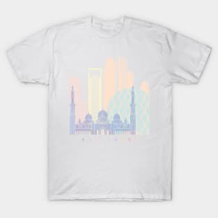 ABU DHABI SKYLINE POSTER PASTEL T-Shirt